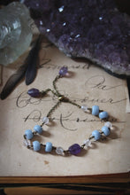 Load image into Gallery viewer, Violet Skies | Dayspring. Antiqued Brass &amp; Gemstone Bracelet.