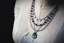 Load image into Gallery viewer, Midsummer Night&#39;s Magic  | The Archivist || Lunatic, Lover &amp; Poet. Layered Gemstone &amp; Chain Necklace.