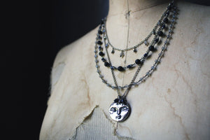 Midsummer Night's Magic  | The Archivist || Lunatic, Lover & Poet. Layered Gemstone & Chain Necklace.