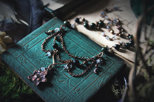 Midsummer Night's Magic  | Wild Thyme. Antiqued Copper & Gemstone Necklace.