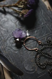 Violet Skies | Trilogy. Choice of Gemstone Cluster Necklace.