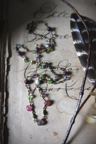 Gentle Spring | Pieris. Beaded Gemstone Necklace.