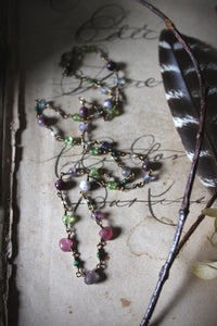 Gentle Spring | Pieris. Beaded Gemstone Necklace.