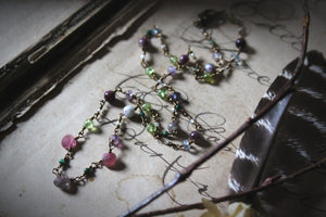Gentle Spring | Pieris. Beaded Gemstone Necklace.