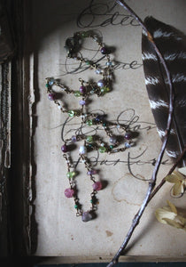 Gentle Spring | Pieris. Beaded Gemstone Necklace.