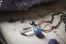 Load image into Gallery viewer, Violet Skies | Trilogy. Choice of Gemstone Cluster Necklace.