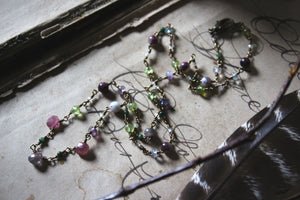 Gentle Spring | Pieris. Beaded Gemstone Necklace.