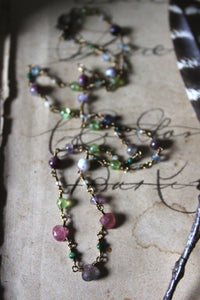 Gentle Spring | Pieris. Beaded Gemstone Necklace.