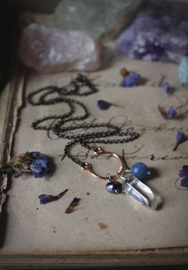 Violet Skies | Trilogy. Choice of Gemstone Cluster Necklace.