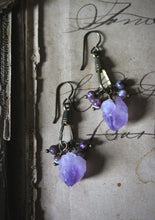 Load image into Gallery viewer, Tyros. Amethyst &amp; Tourmaline Earrings.