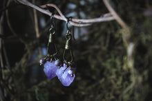 Load image into Gallery viewer, Tyros. Amethyst &amp; Tourmaline Earrings.
