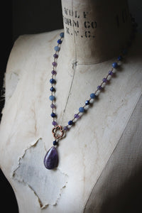 Violet Skies | Luck-wearer. Antiqued Copper & Gemstone Necklace.