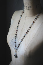 Load image into Gallery viewer, Violet Skies | Flora. Artisan Pewter &amp; Gemstone Necklace.