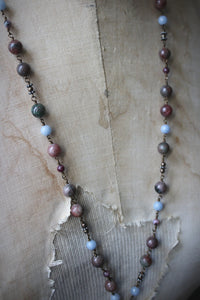 Violet Skies | Flora. Artisan Pewter & Gemstone Necklace.