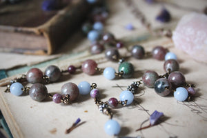 Violet Skies | Flora. Artisan Pewter & Gemstone Necklace.