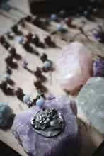 Load image into Gallery viewer, Violet Skies | Flora. Artisan Pewter &amp; Gemstone Necklace.