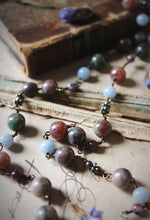 Load image into Gallery viewer, Violet Skies | Flora. Artisan Pewter &amp; Gemstone Necklace.