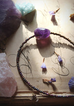 Load image into Gallery viewer, Violet Skies | Grimlins ~ Dogtooth Amethyst. Seed Bead Focal Necklace.