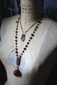 The Forest Haunt  | Brandy Pond. Long Gemstone Pendant Necklace.