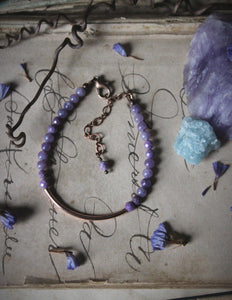 Violet Skies | Alpenglow. Copper & Gemstone Bracelet.