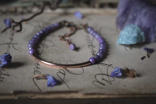 Violet Skies | Alpenglow. Copper & Gemstone Bracelet.