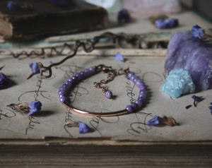 Violet Skies | Alpenglow. Copper & Gemstone Bracelet.