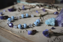 Load image into Gallery viewer, Violet Skies | Dayspring. Antiqued Brass &amp; Gemstone Bracelet.