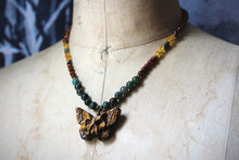 Load image into Gallery viewer, The Forest Haunt  | Rebirth || Autumn Equinox. Beaded Gemstone Pendant Necklace.