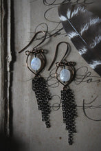 Load image into Gallery viewer, Frolic II. Gemstone Fringe Earrings.