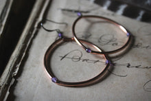 Load image into Gallery viewer, Epoch. Copper Hoop Earrings.