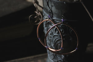 Epoch. Copper Hoop Earrings.