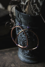 Load image into Gallery viewer, Epoch. Copper Hoop Earrings.