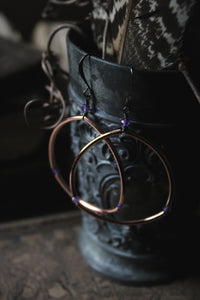 Epoch. Copper Hoop Earrings.