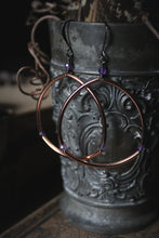 Load image into Gallery viewer, Epoch. Copper Hoop Earrings.