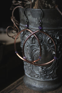 Epoch. Copper Hoop Earrings.