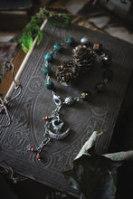 Load image into Gallery viewer, The Forest Haunt  | Foraging. Artisan Pewter Charm &amp; Beaded Bracelet.