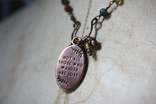 Load image into Gallery viewer, The Forest Haunt  | Gentle Spring || Not All Who Wander. Gemstone Pendant Necklace.