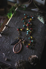 Load image into Gallery viewer, The Forest Haunt  | Gentle Spring || Not All Who Wander. Gemstone Pendant Necklace.