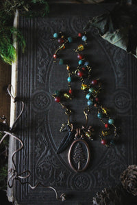 The Forest Haunt  | Gentle Spring || Not All Who Wander. Gemstone Pendant Necklace.