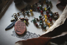 Load image into Gallery viewer, The Forest Haunt  | Gentle Spring || Not All Who Wander. Gemstone Pendant Necklace.