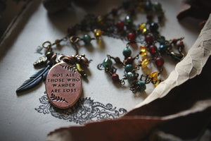 The Forest Haunt  | Gentle Spring || Not All Who Wander. Gemstone Pendant Necklace.