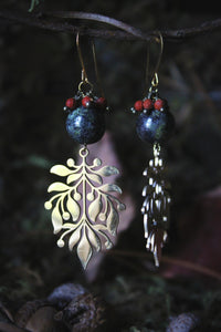 The Forest Haunt  | Bittersweet. Gold & Jasper Earrings.