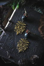 Load image into Gallery viewer, The Forest Haunt  | Bittersweet. Gold &amp; Jasper Earrings.