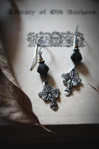 The Forest Haunt  | Sylvan. Artisan Pewter & Gemstone Earrings.