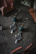 Load image into Gallery viewer, The Forest Haunt  | Sylvan. Artisan Pewter &amp; Gemstone Earrings.