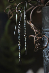 This Little Light. Linear Seed Bead Earrings.