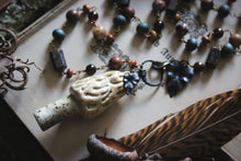 Load image into Gallery viewer, The Forest Haunt  | Woodlarking. Artisan Ceramic &amp; Gemstone Necklace.