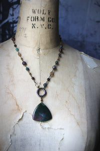 The Forest Haunt  | Old Growth. Gemstone Beaded Pendant Necklace.