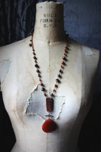 The Forest Haunt  | Brandy Pond. Long Gemstone Pendant Necklace.