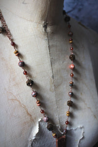 The Forest Haunt  | Brandy Pond. Long Gemstone Pendant Necklace.